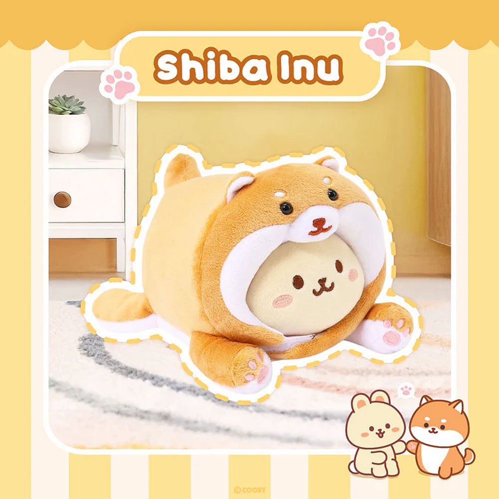 Anirollz Shiba Inu Bunniroll Small Outfitz Plush