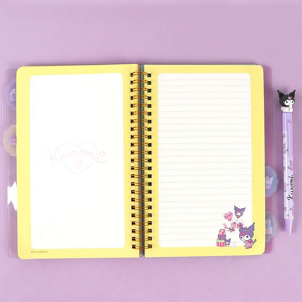 Sanrio Cinnamoroll & Kuromi Blingbling 4-Tab Index Notebook