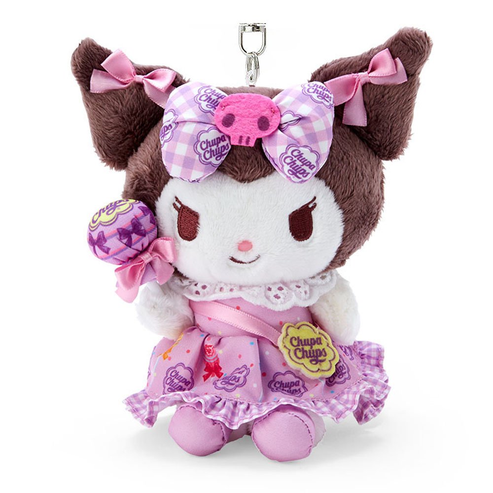 Chupa Chups x Kuromi Plush Mascot Keychain