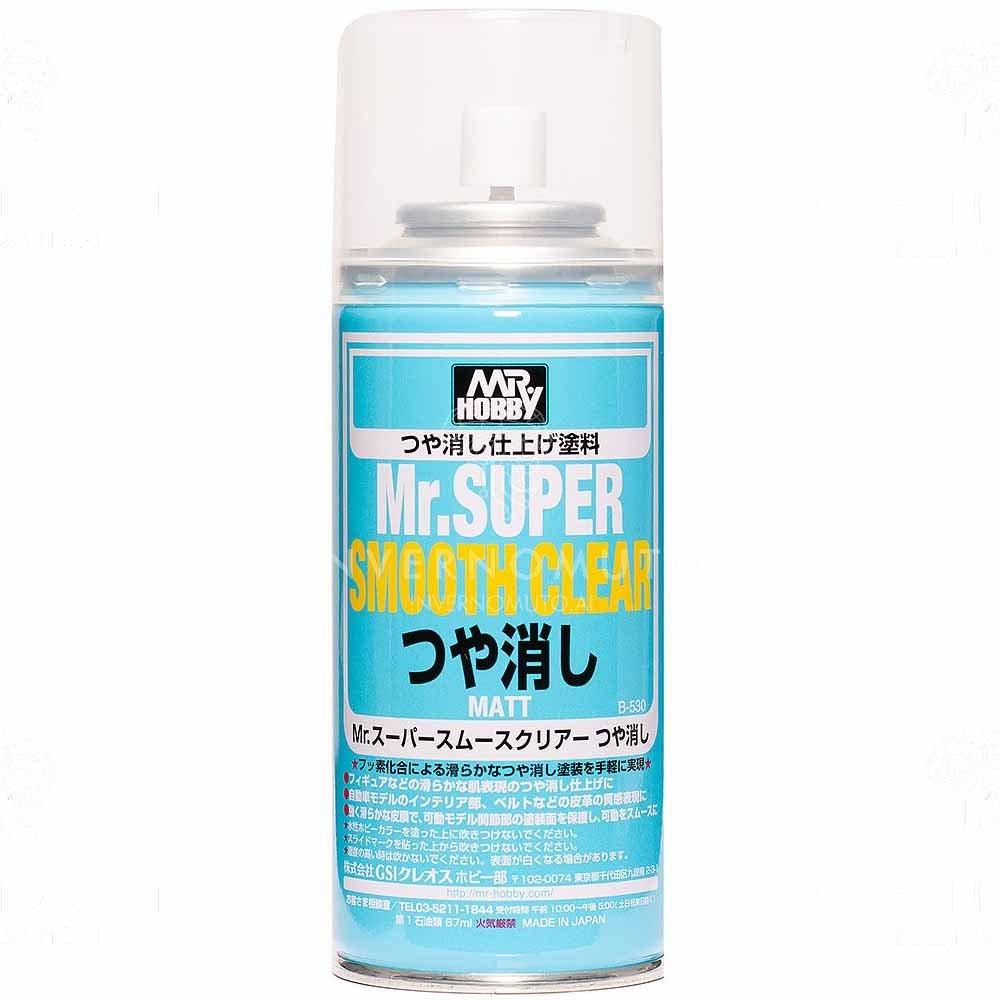 Mr. Super super smmoth cleart matt spry is a solvent-type coating agent for creating surfaces of superior quality. It can be used not only for color painting, but also as the perfect coating agent when your work needs that added touch. Perfect for Gundam modeling hobby.