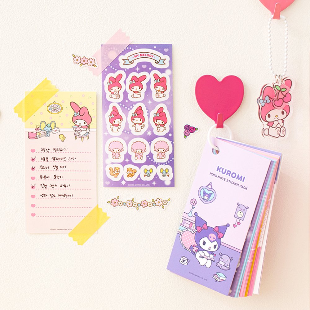 Sanrio Characters Ring Note Sticker Pack