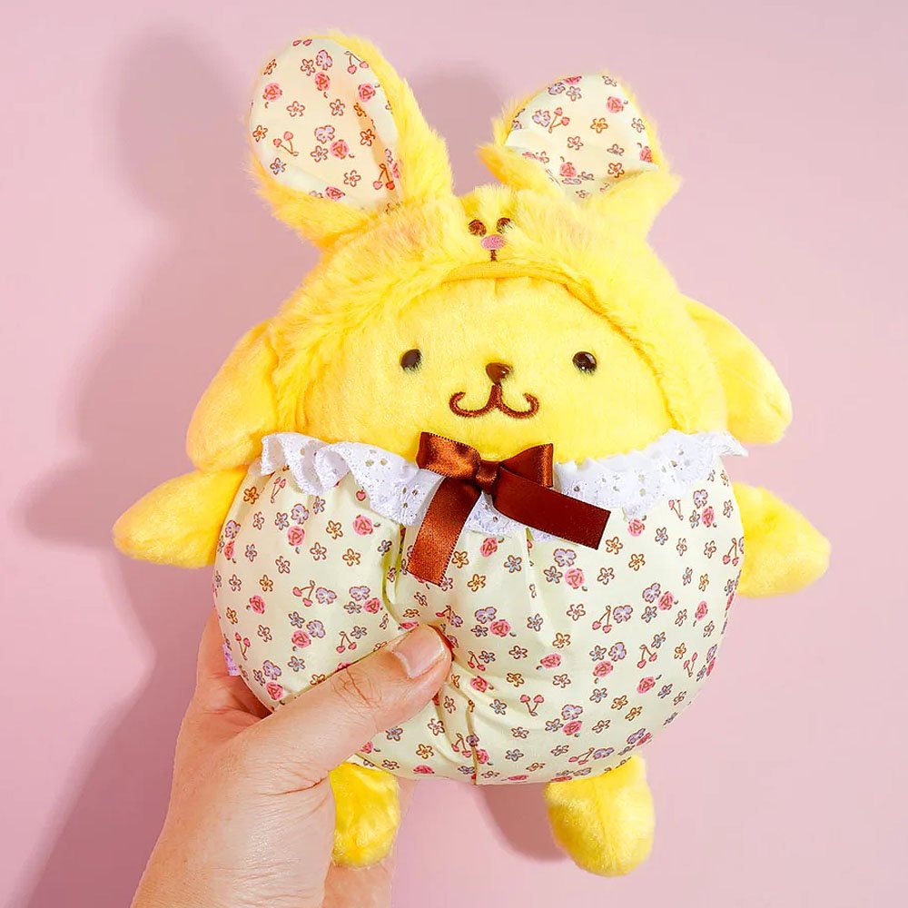 Pompompurin Flower Bunny 9" Bean Doll Plush
