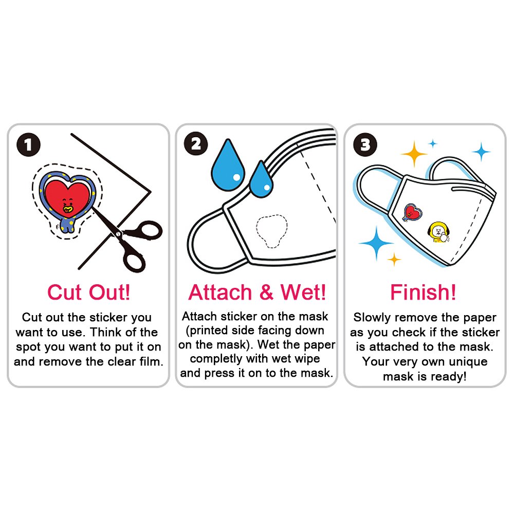 BT21 Mask Deco Sticker