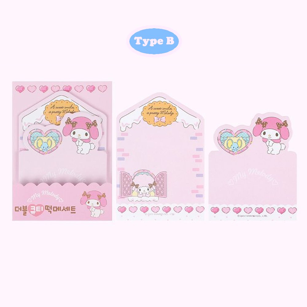 Sanrio Characters Cutie Non-Sticky Memo Set