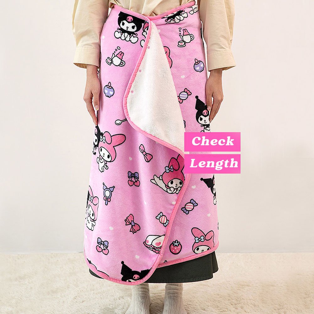 Sanrio Characters Snap Button Warm Throw Blanket