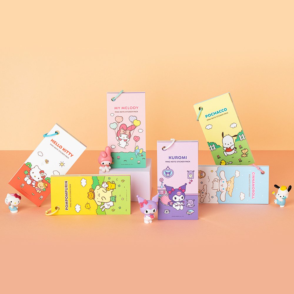 Sanrio Characters Ring Note Sticker Pack