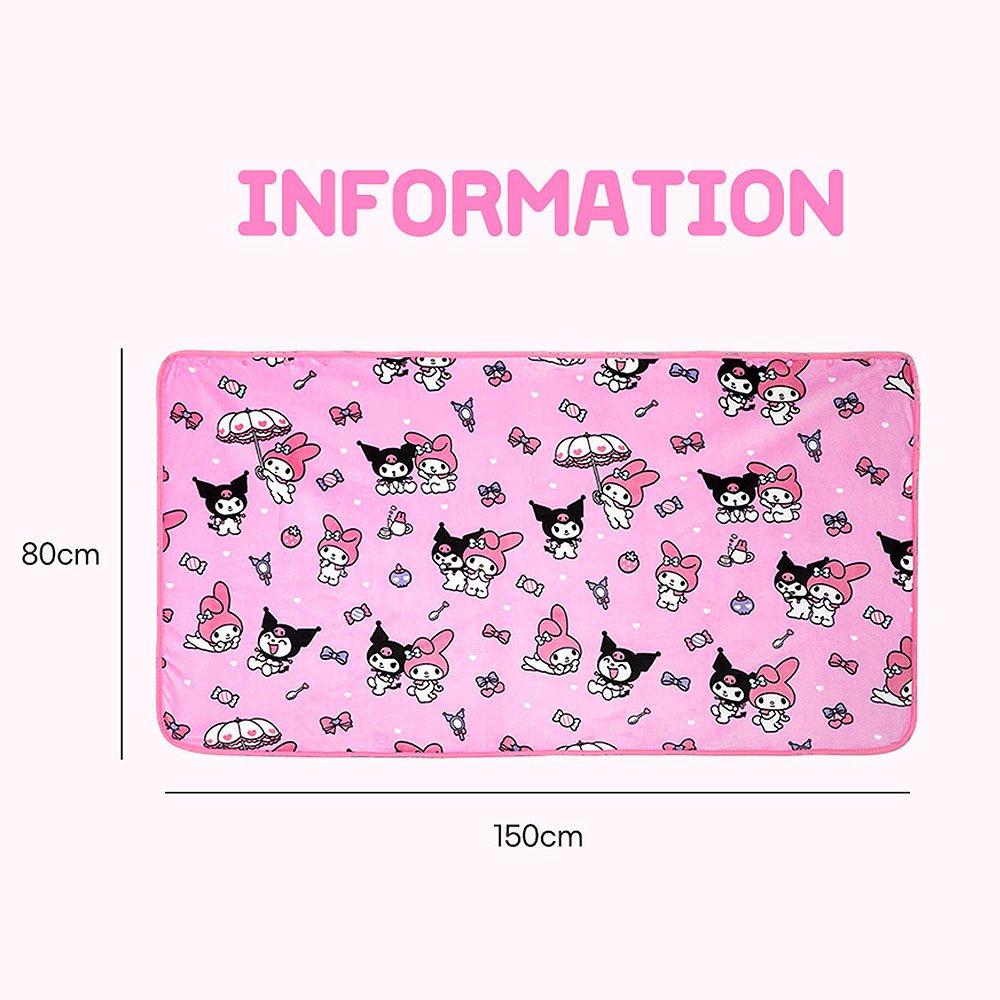 Sanrio Characters Snap Button Warm Throw Blanket