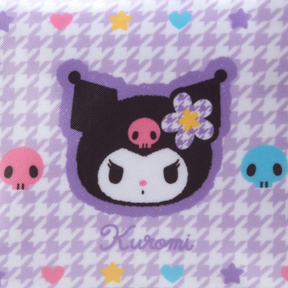 Kuromi Pouch :Floral Houndstooth