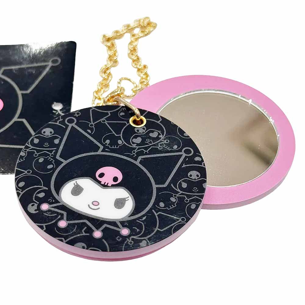 Sanrio Kuromi Silhouette Slide Mirror with Keychain