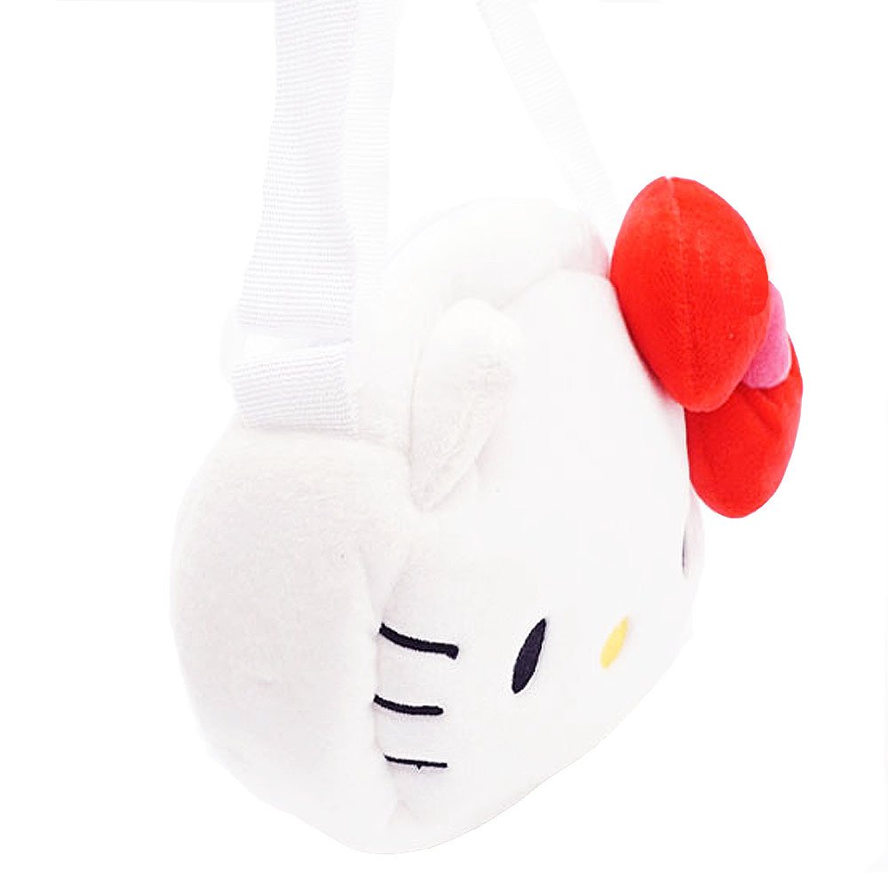 Sanrio Hello Kitty plush pouch crossbody bag, Sanrio Hello Kitty plush pouch shoulder bag, Hello Kitty stuffed animal pouch bag, Hello Kitty pouch across bag, Hello Kitty plushies, Hello Kitty plush accessories , Hello Kitty bag , coin pouch wallet purse