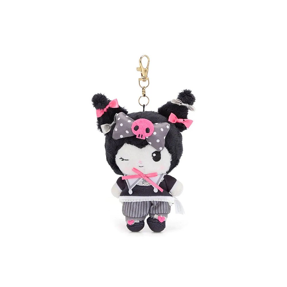Sanrio Kuromi Winking Plush Mascot Keychain :Black