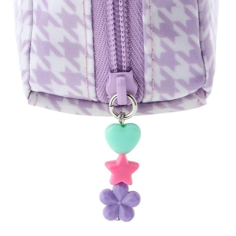 Kuromi Pouch :Floral Houndstooth