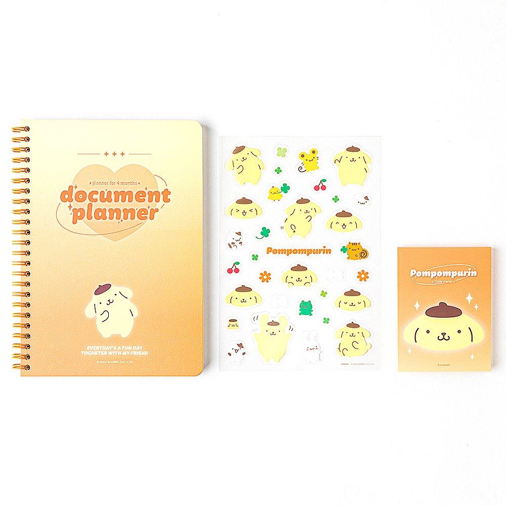 Sanrio Characters 4-Months Study Planner Set : Cutie