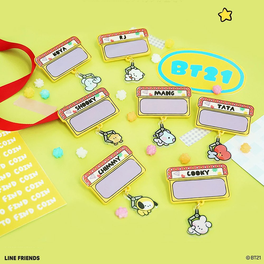 BT21 Minini Acrylic Name Badge