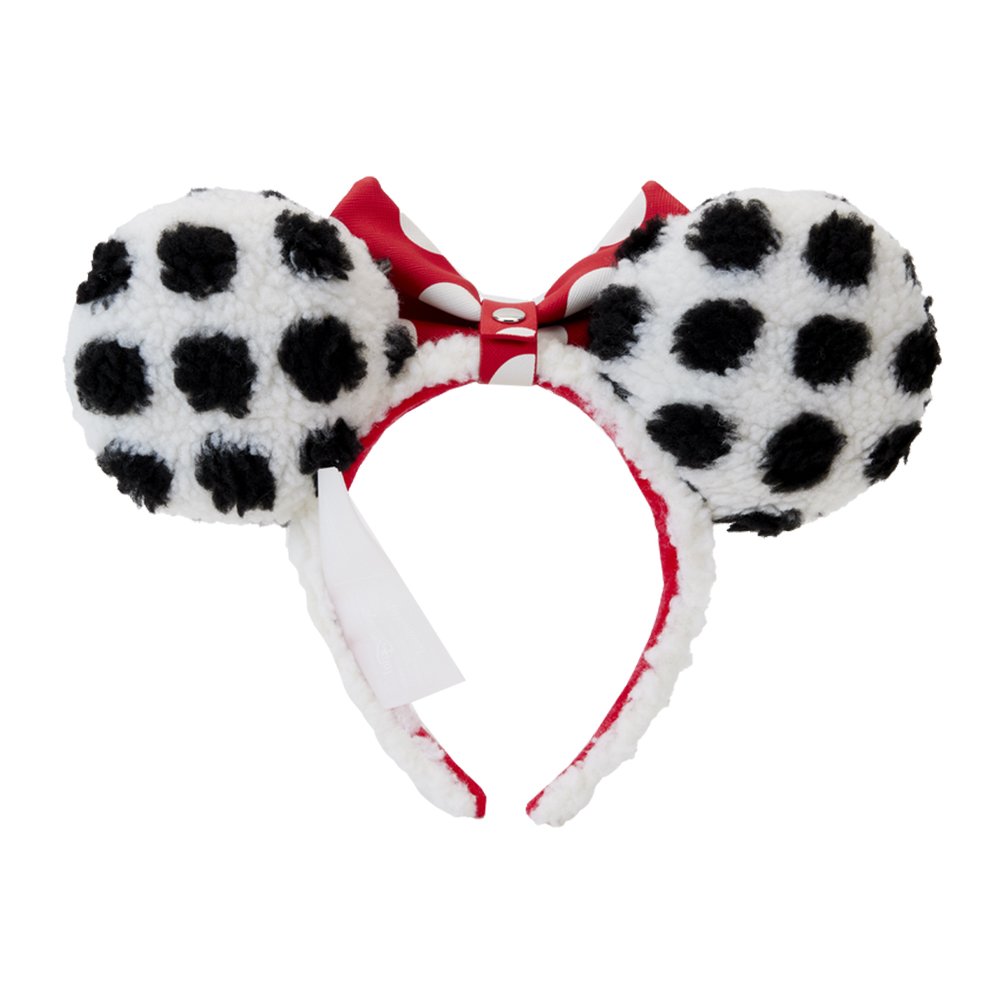 Loungefly x Minnie Mouse Rocks the Dots Classic Sherpa Ear Headband