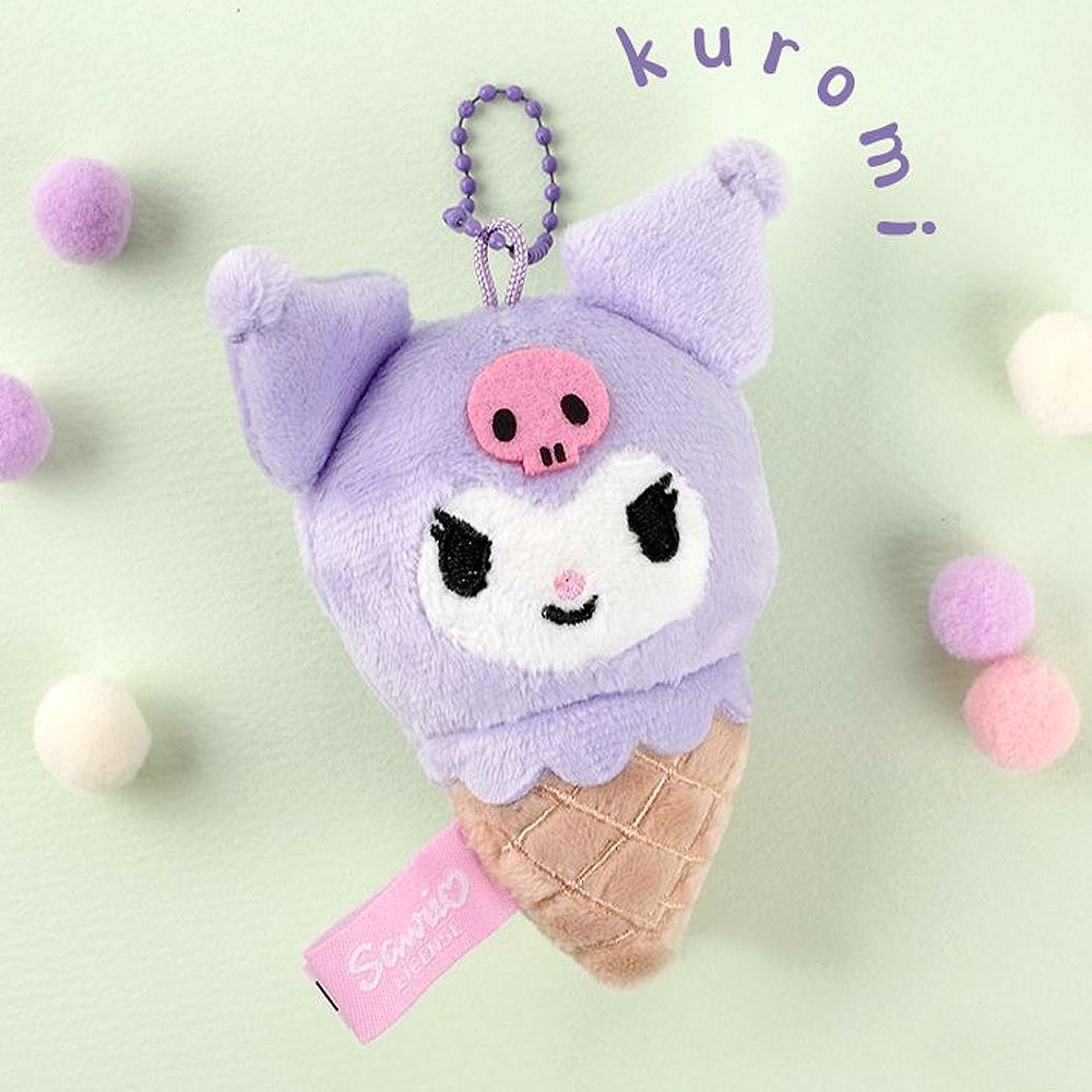 Sarino Characters Ice Cream Cone Plush Keychain