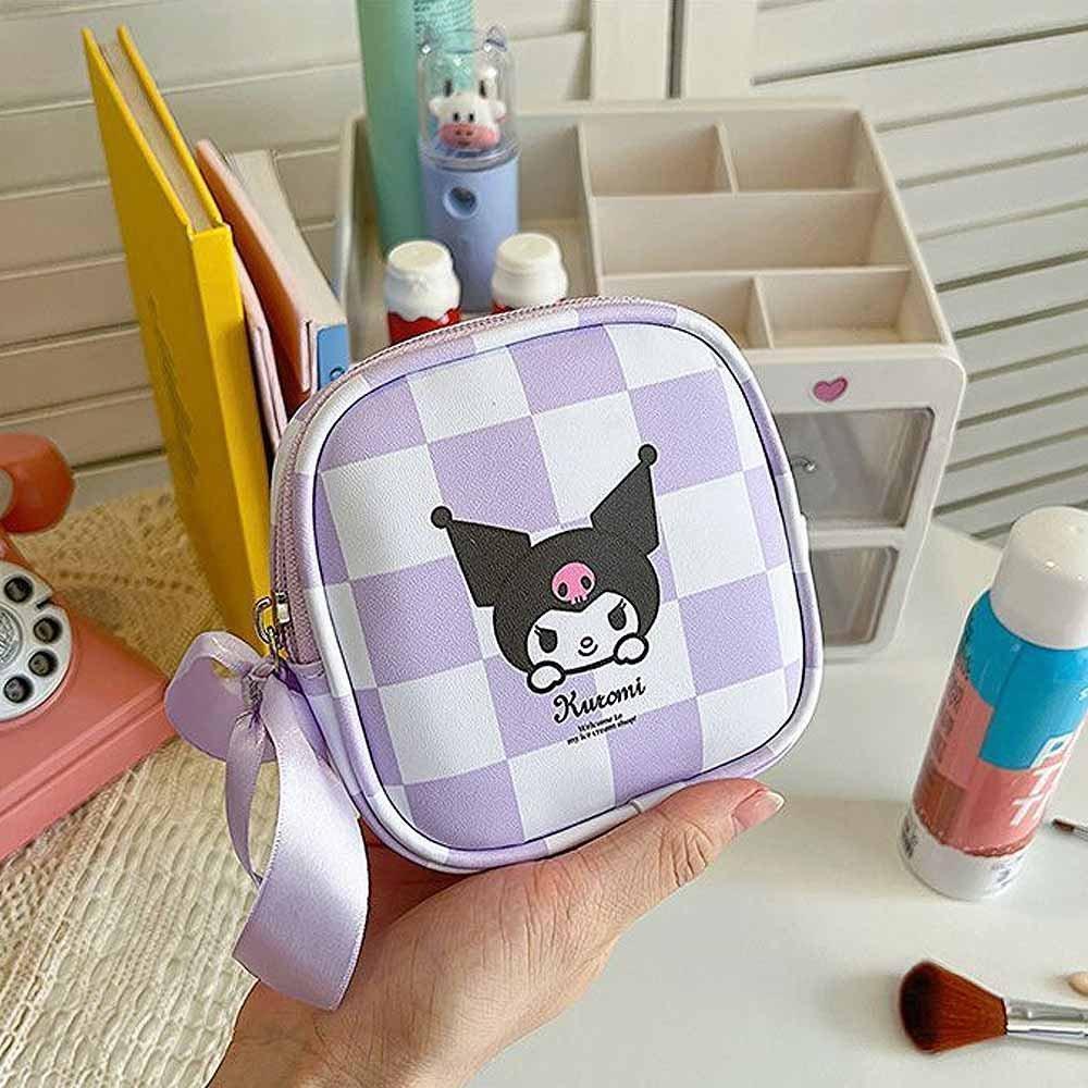 Sanrio Kuromi Check Square Pouch