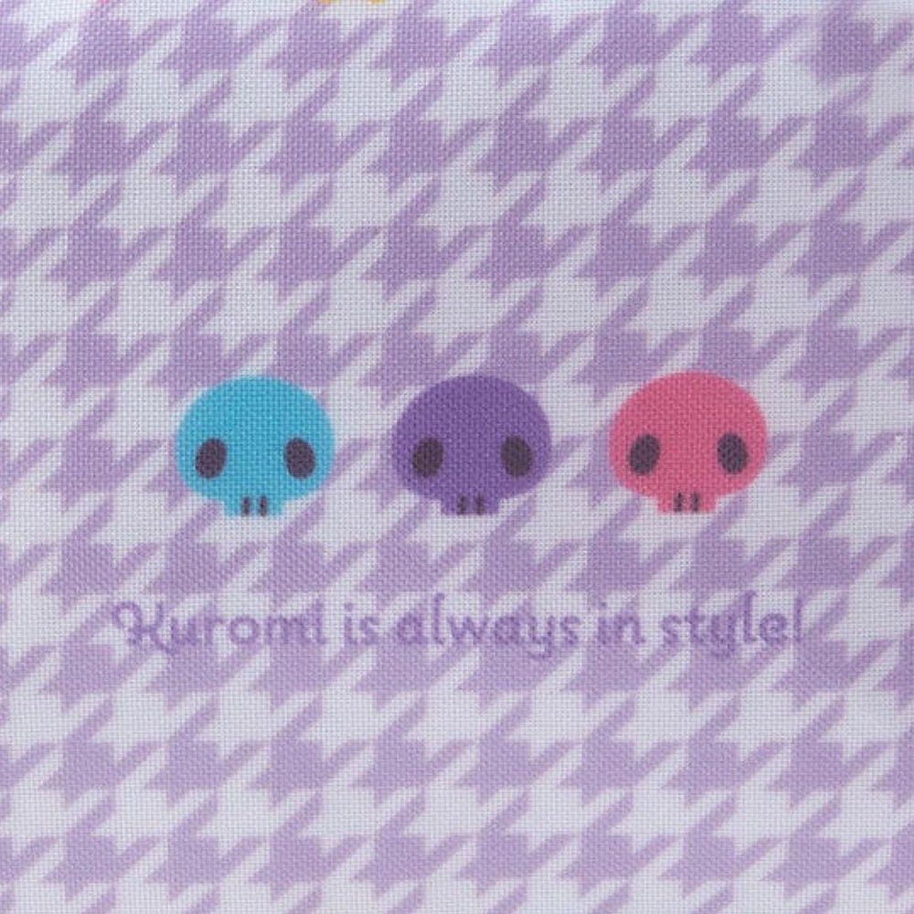 Kuromi Pouch :Floral Houndstooth