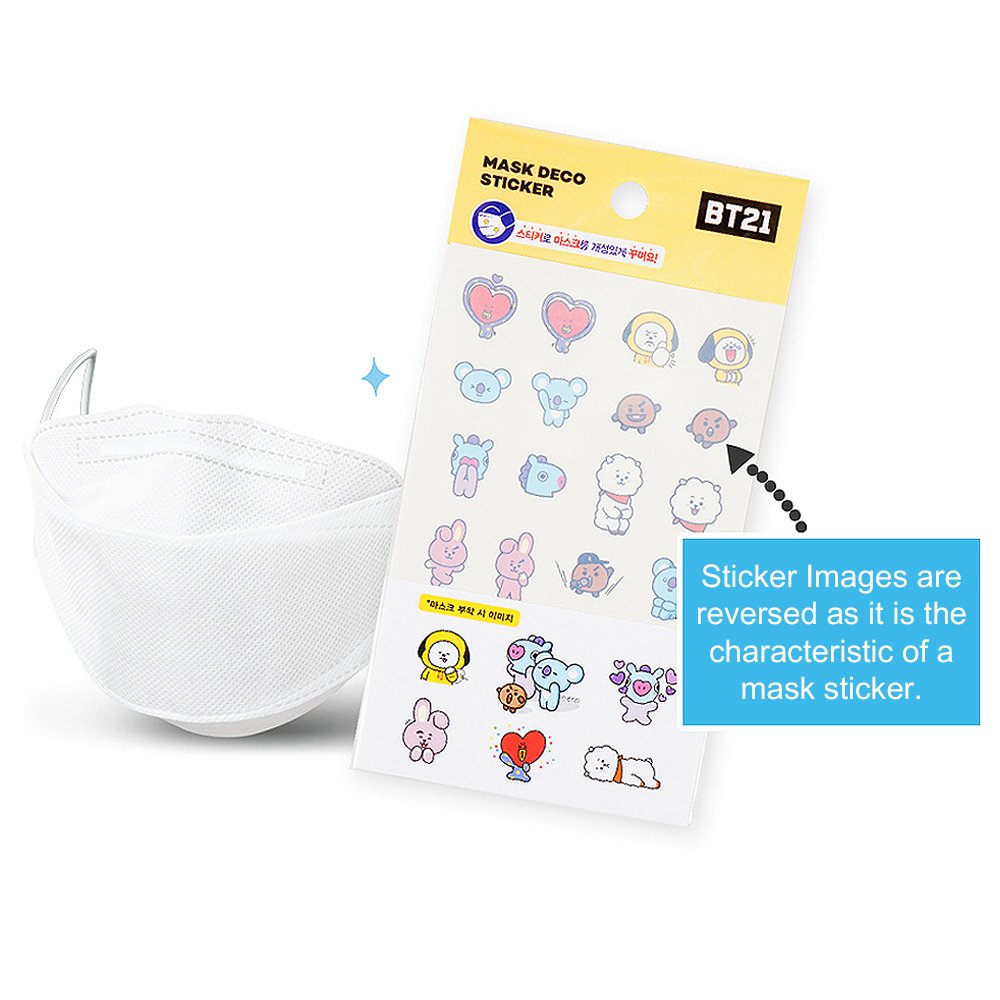 BT21 Mask Deco Sticker