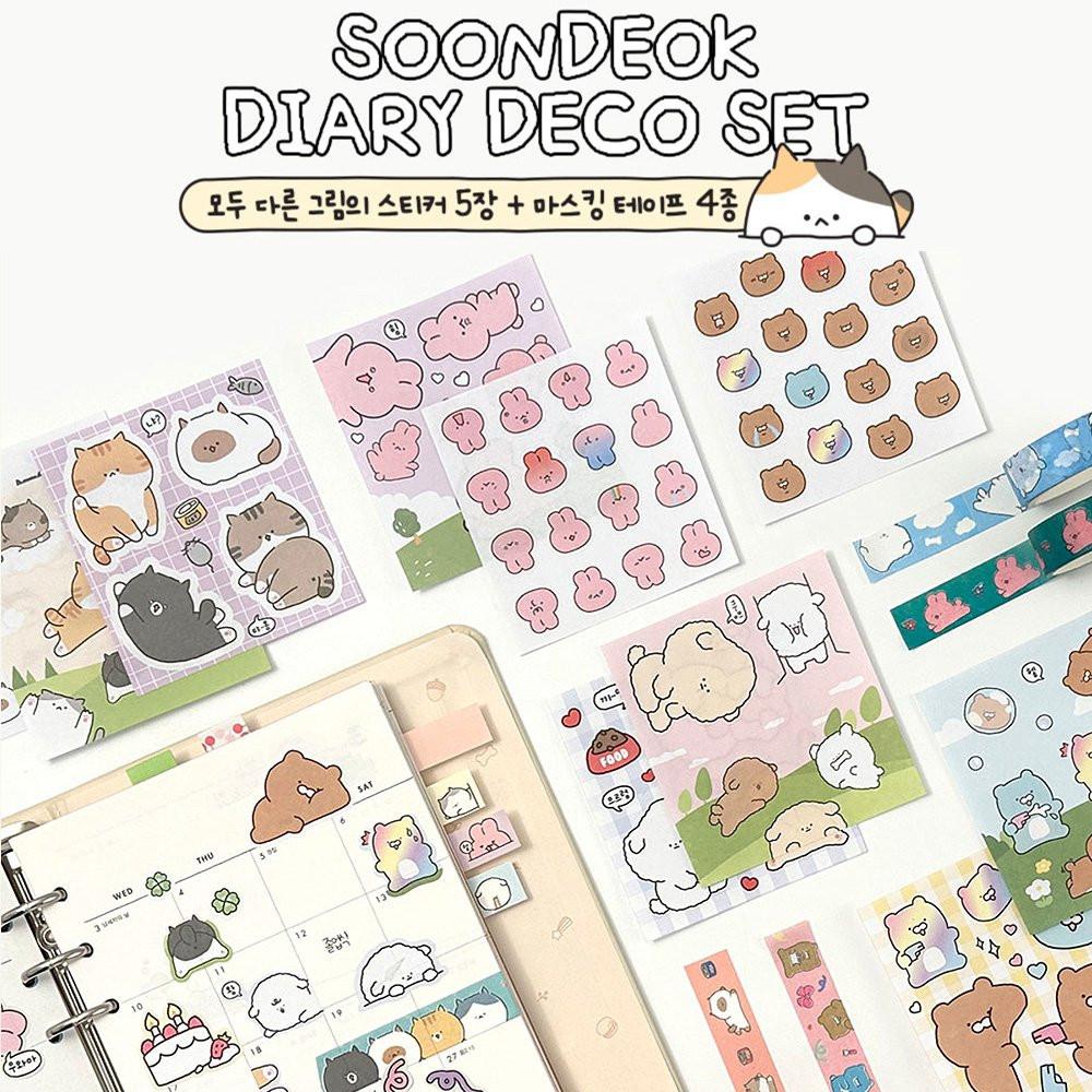 Soondeok Washi Tape & Sticker Set