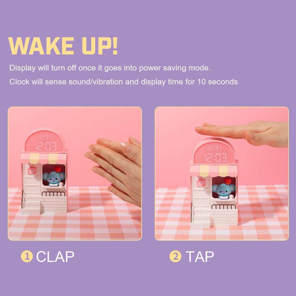 BT21 Little Buddy LED Digital Clock : Cafe