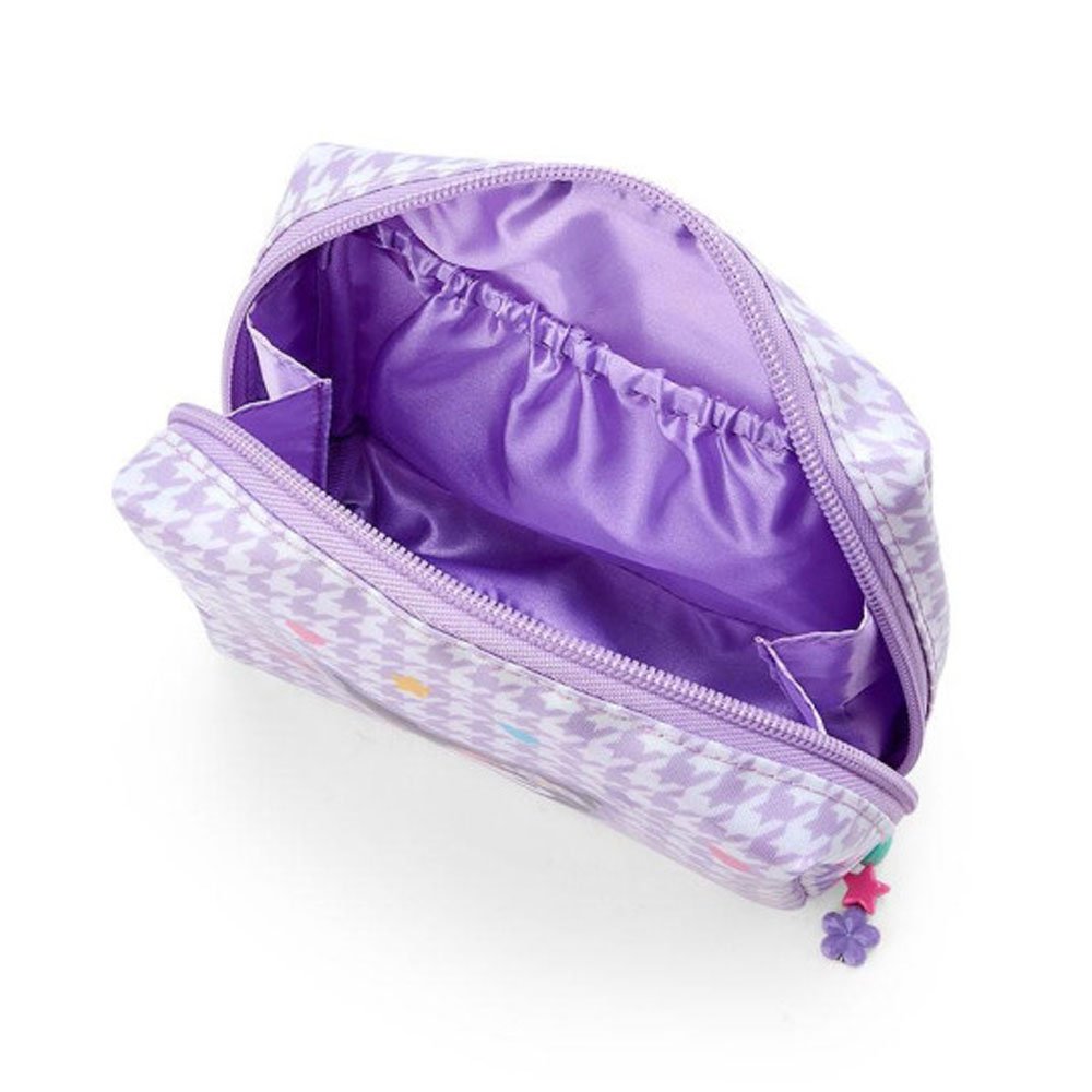 Kuromi Pouch :Floral Houndstooth