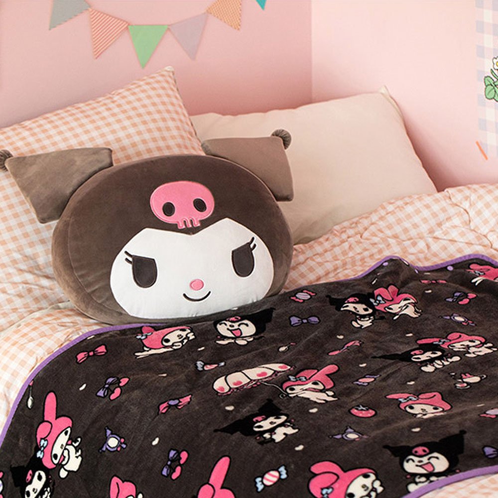 Sanrio Characters Snap Button Warm Throw Blanket