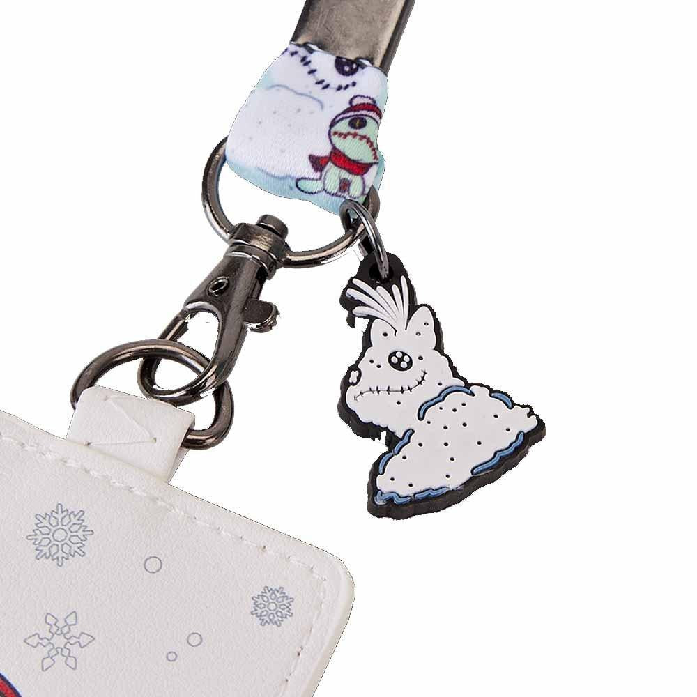 Loungefly x Stitch Holiday Snow Angel Lanyard With Card Holder