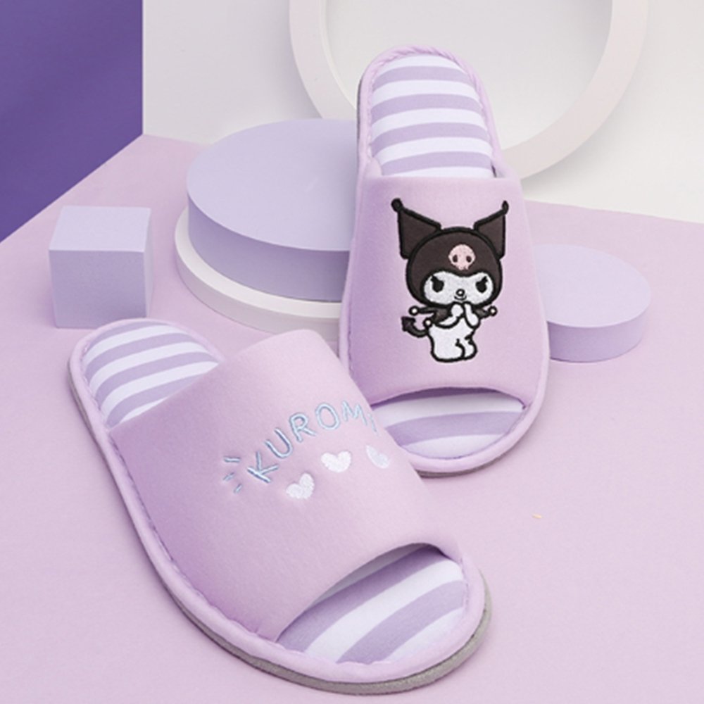 Sanrio Kuromi Indoor Stripe Slippers