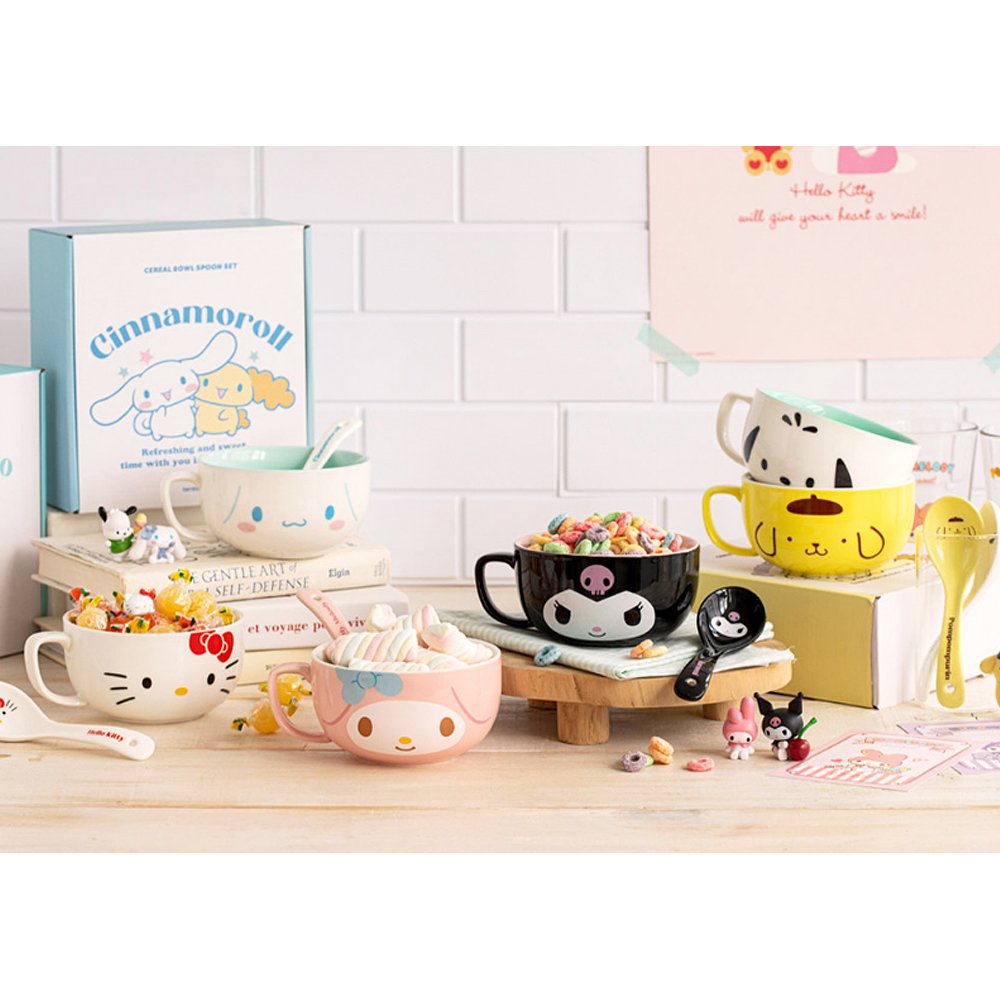 Sanrio Characters Cereal Bowl & Spoon Set
