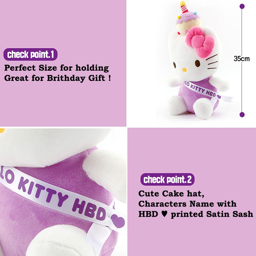 Sanrio Characters HBD Cake hat 13" Plush