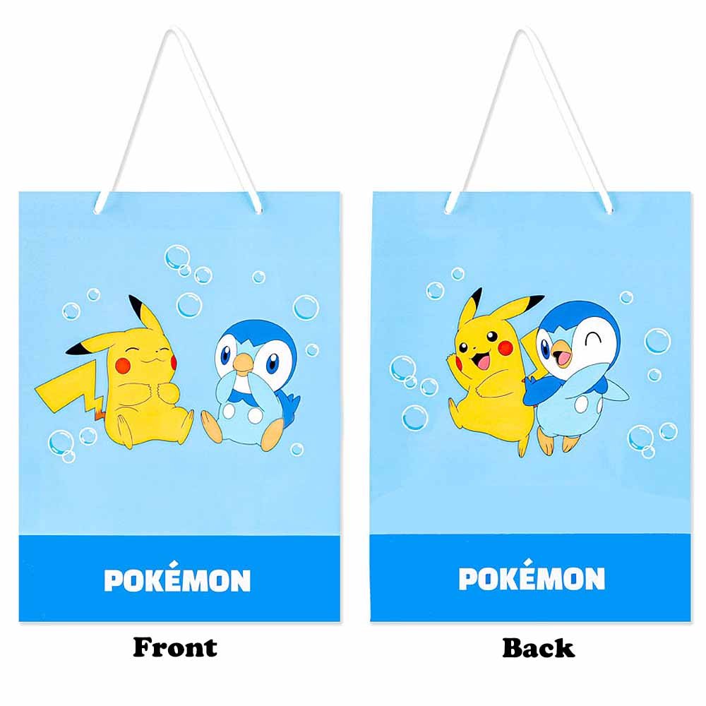 Pokemon Medium Paper Gift Bag Shopping Bag Gift your loved ones the perfect present in this cute Gift Bag! Great for gift bags for birthday parties, weddings, baby showers, Christmas parties, Kids’ Birthday party and more Approx. Size: 7.5" x 6.25 " Officially Licensed