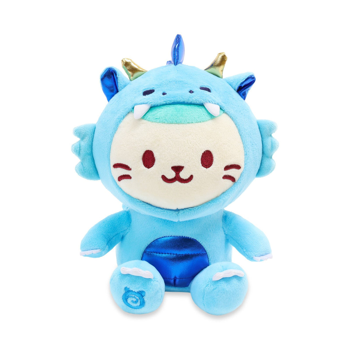 Anirollz Blue Dragon Mint Kittiroll 8" Medium Sitting Plush