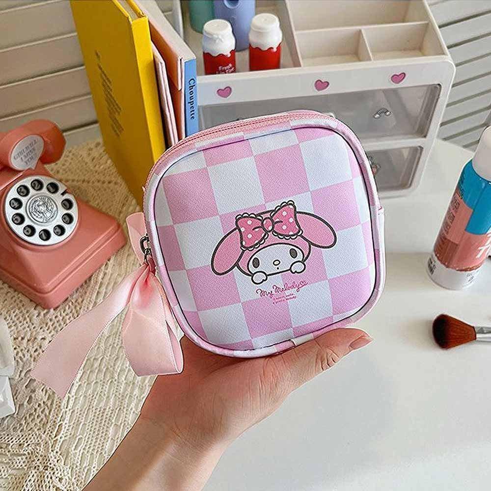 My Melody Check Square Pouch