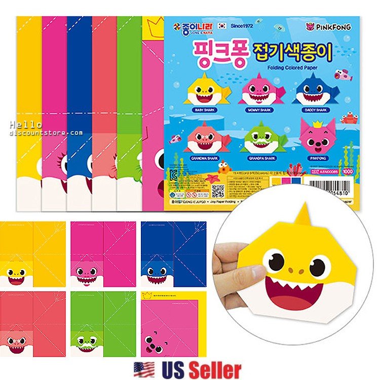 Decorative Shark Family Guided Origami Folding Paper