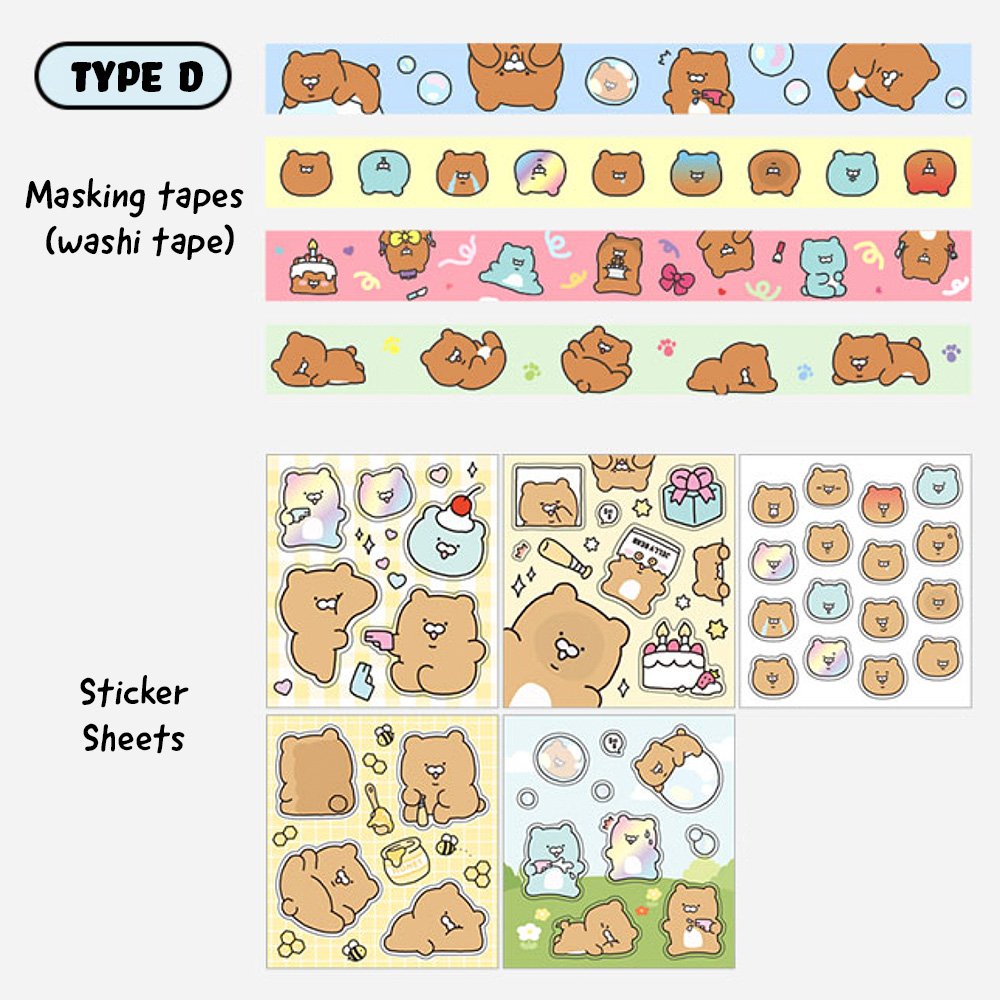 Soondeok Washi Tape & Sticker Set