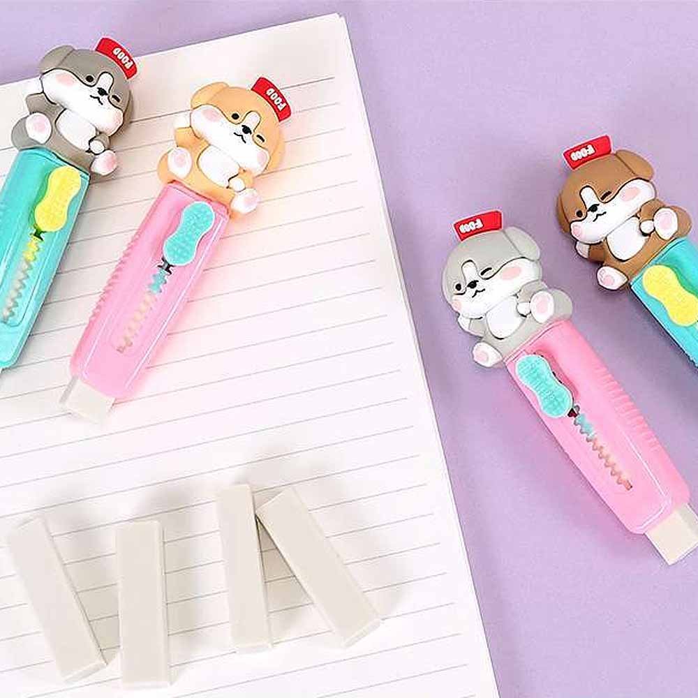 Sleeping Dog Figure Slide Eraser