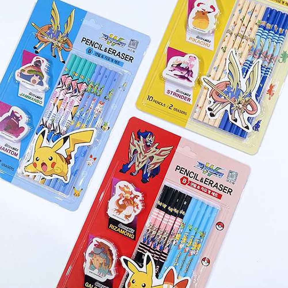Pokemon Pencil & Eraser Set