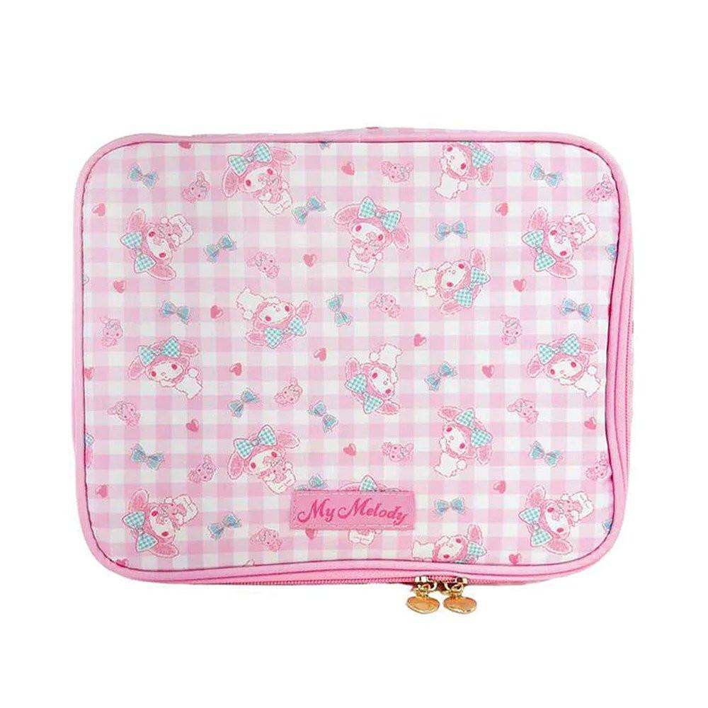 Sanrio Characters Gingham Divider Cosmetic Case