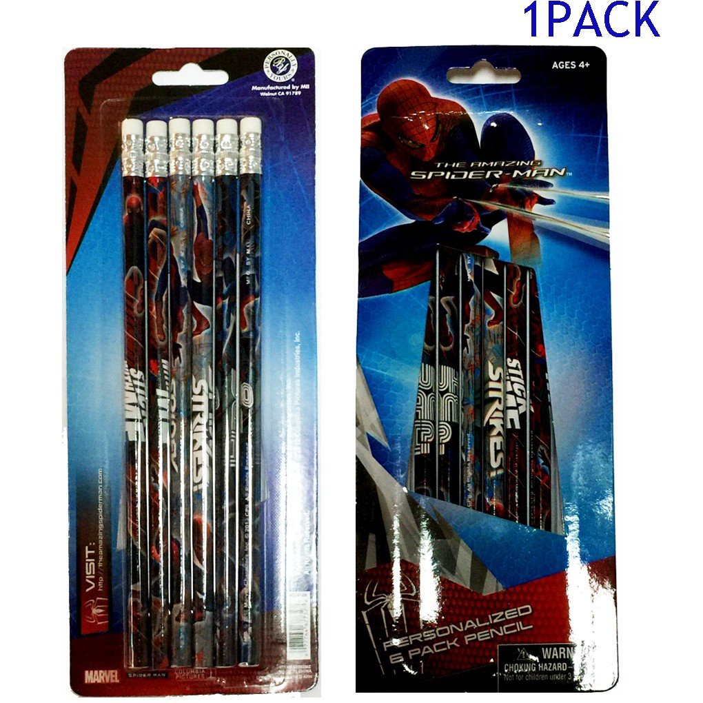 Spiderman 6pcs Pack Wooden Pencils Set