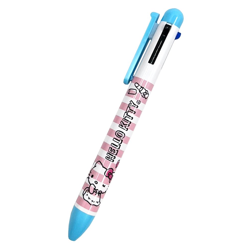 Hello Kitty 4-Color Ballpoint Pen : Pink Stripe