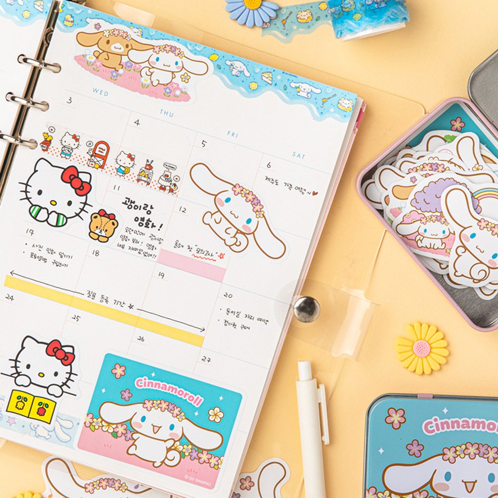 Sanrio Characters Tin Case Sticker Set