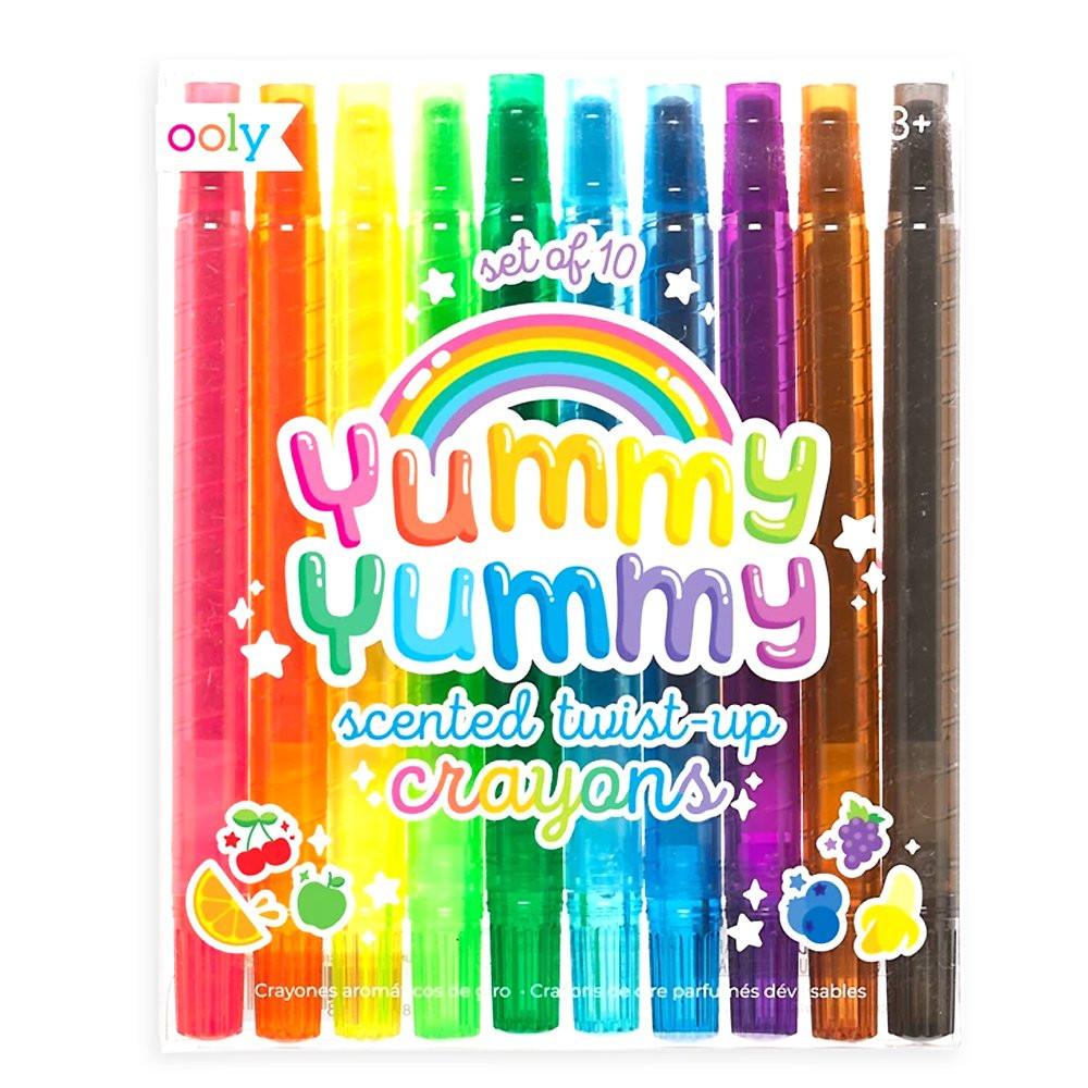 10 Yummy Yummy Scented Twist Up Crayons