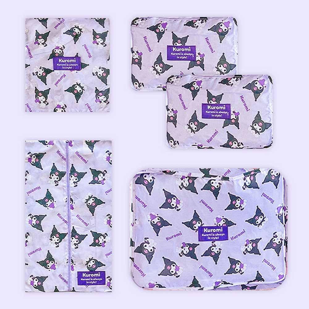 Sanrio Kuromi Travel Pouch 5pcs Set