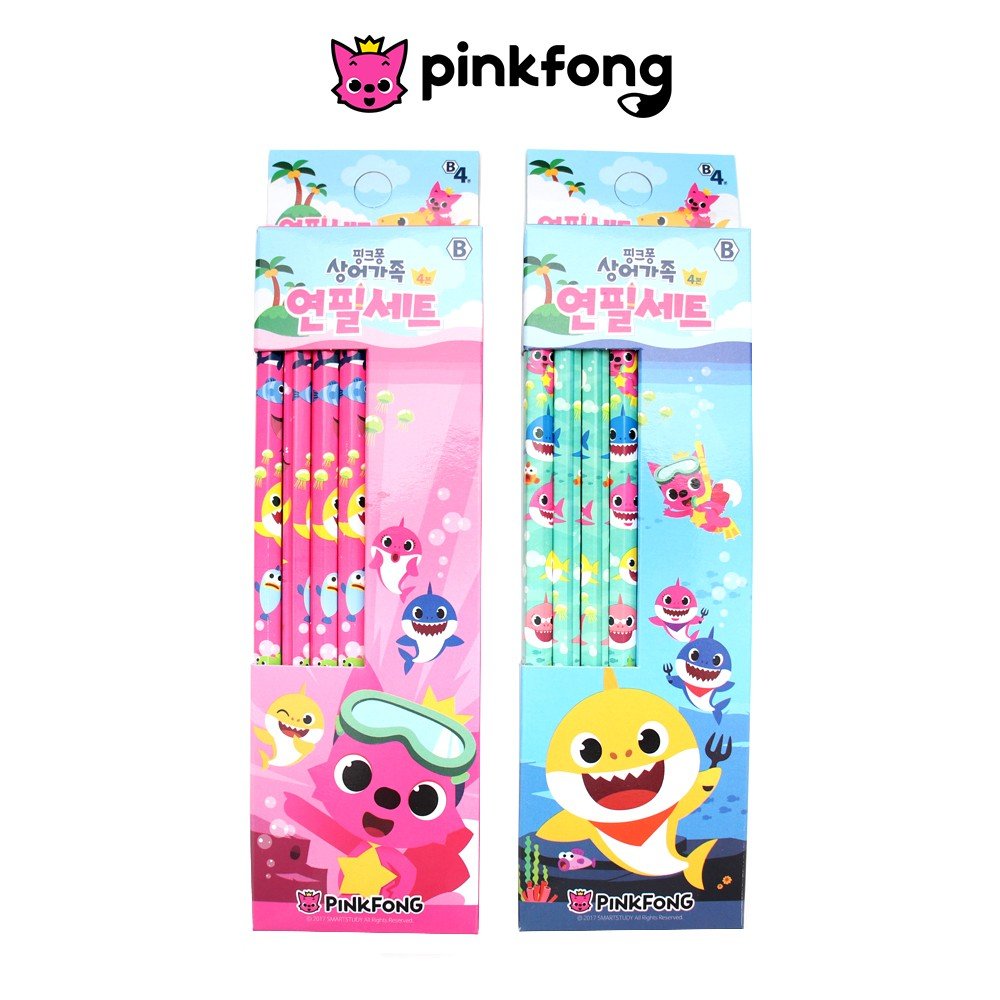 Baby Shark Family 4pcs B Pencil Set