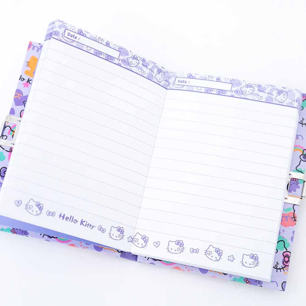 Sanrio Hello Kitty Colorful Graffiti Locking Diary