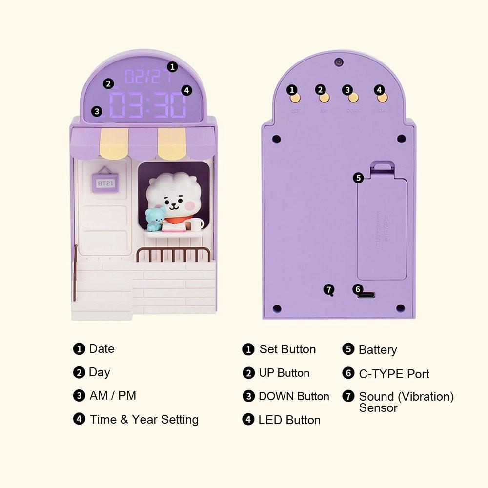 BT21 Little Buddy LED Digital Clock : Cafe