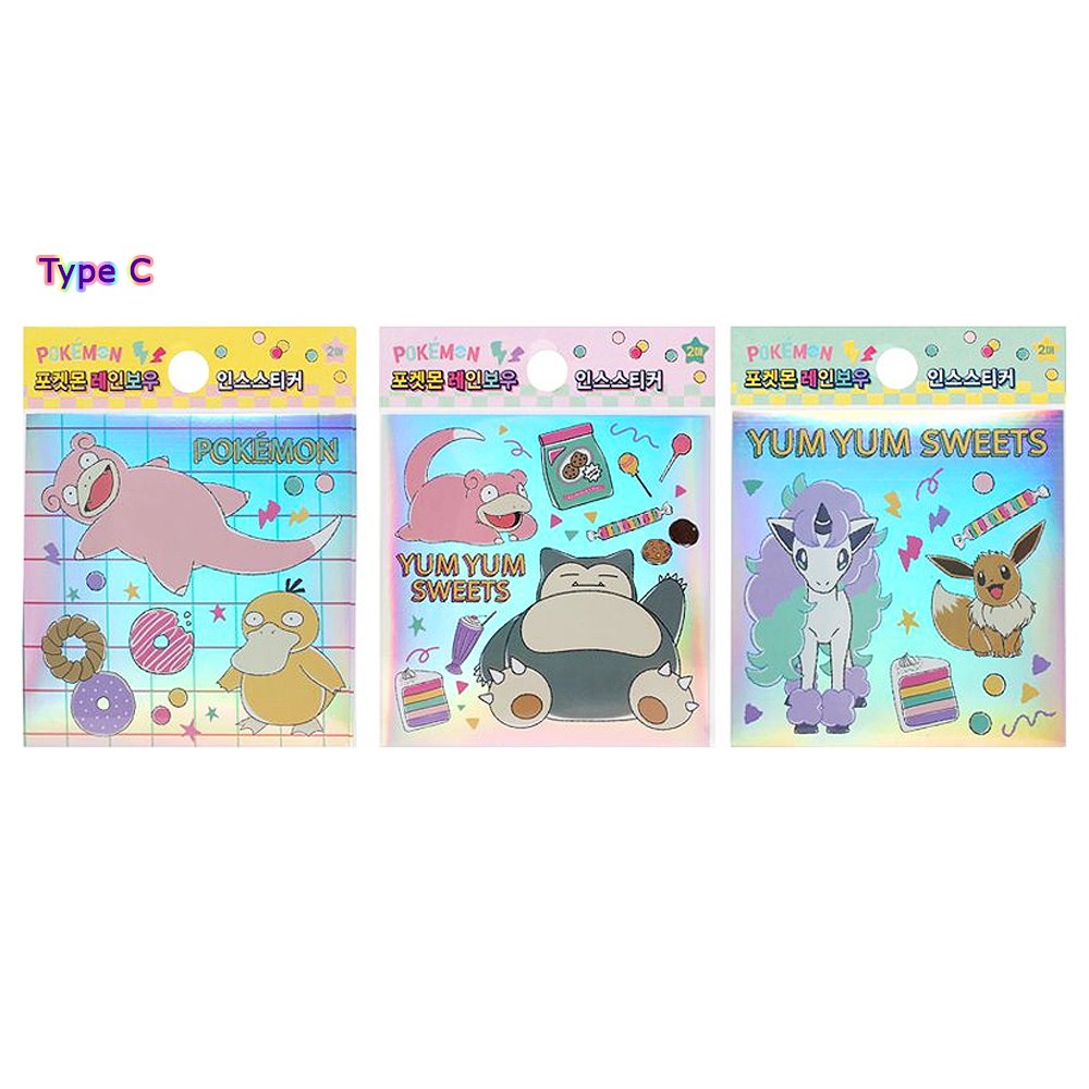 Pokemon Deco Sticker Sheets : Rainbow