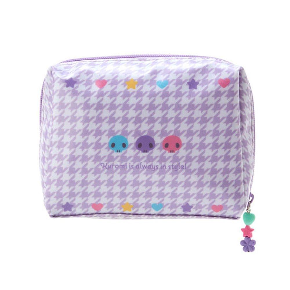 Kuromi Pouch :Floral Houndstooth