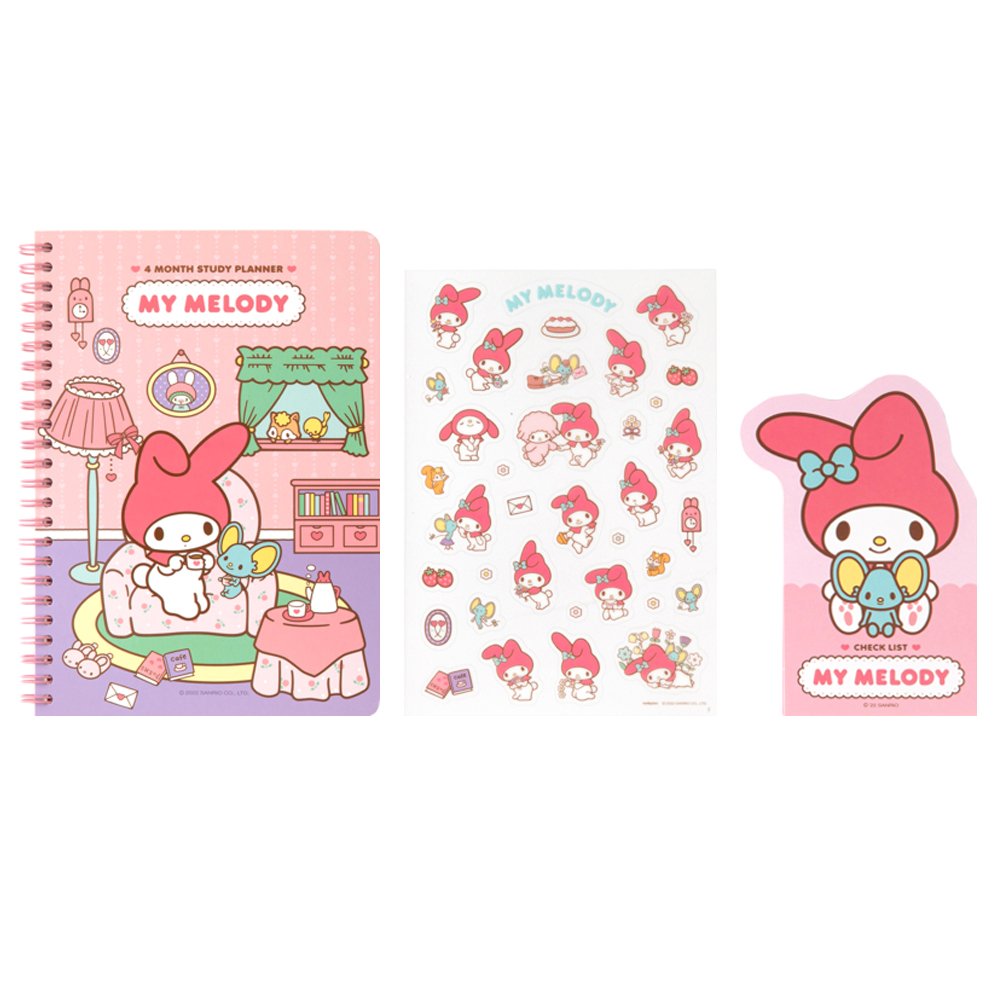 Sanrio Characters 4-Month Study Planner Set